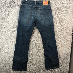 Levi Strauss Jeans Mens Size 34 Whiskered 527 Darker Wash Bootcut Denim